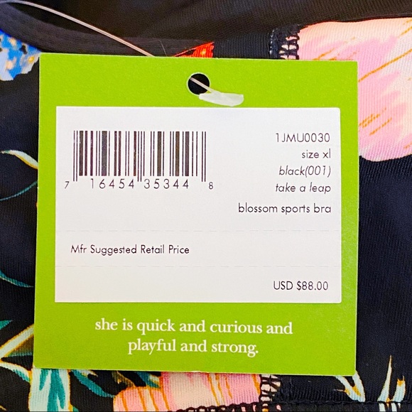 Kate Spade Floral Blossom Sports Bra Flowers XL - Picture 8 of 8